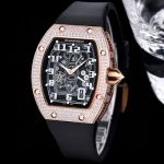 RICHARD MILLE RM67-01 Extra thin Skeleton  Rose Gold with Diamond Watch